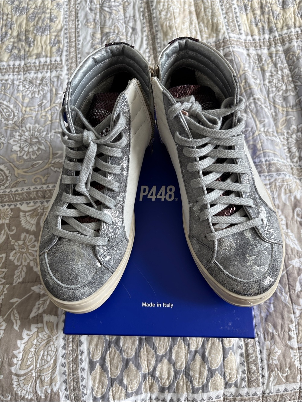 P448 women’s Gray High-Top Sneakers